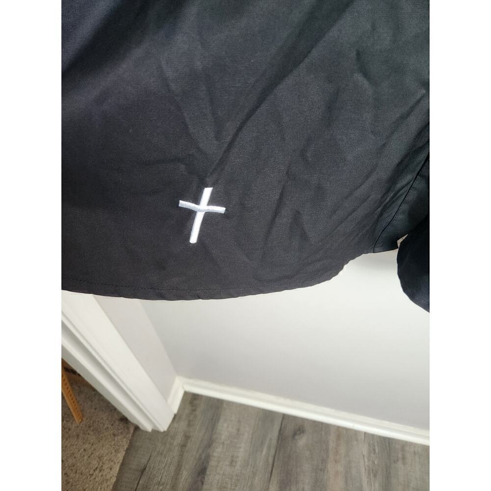 Snap front womens dress measures M cross, goth emo grunge nun missing straps - Picture 5 of 11